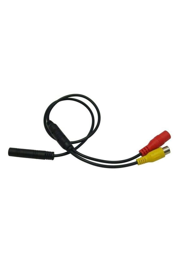 Car Backup Reverse Camera 4-pin Male To Cvbs Rca Female Connector Power Adapter