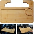 thumbnail image 1 of Costyle Car Bamboo Steering Wheel Desk for Laptop, Multipurpose Travel Car Accessories, Car Seat Stand Trays for Eating, 1 of 5