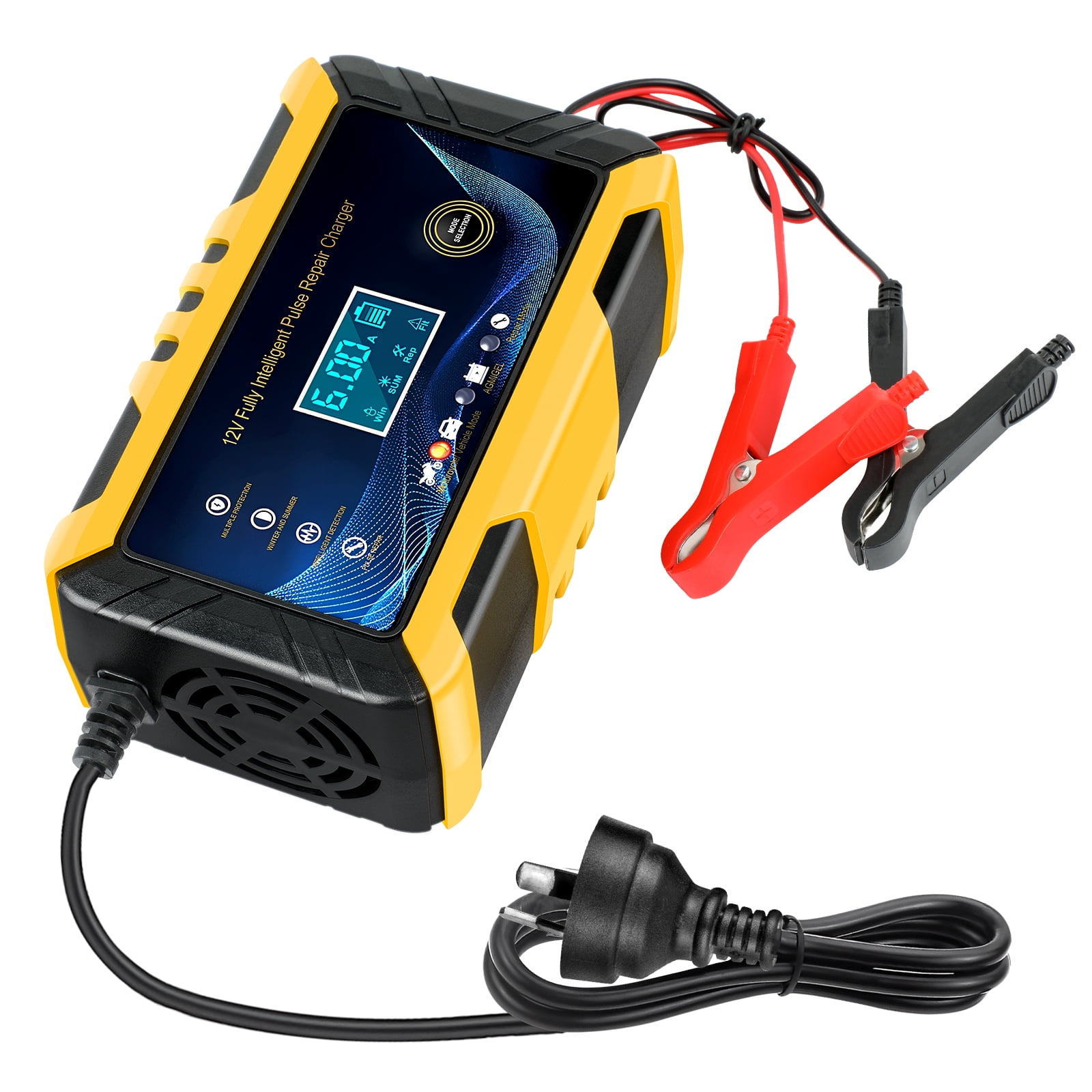 Car Battery Charger 12V 6-Amp Automatic Smart Battery Trickle Charger ...
