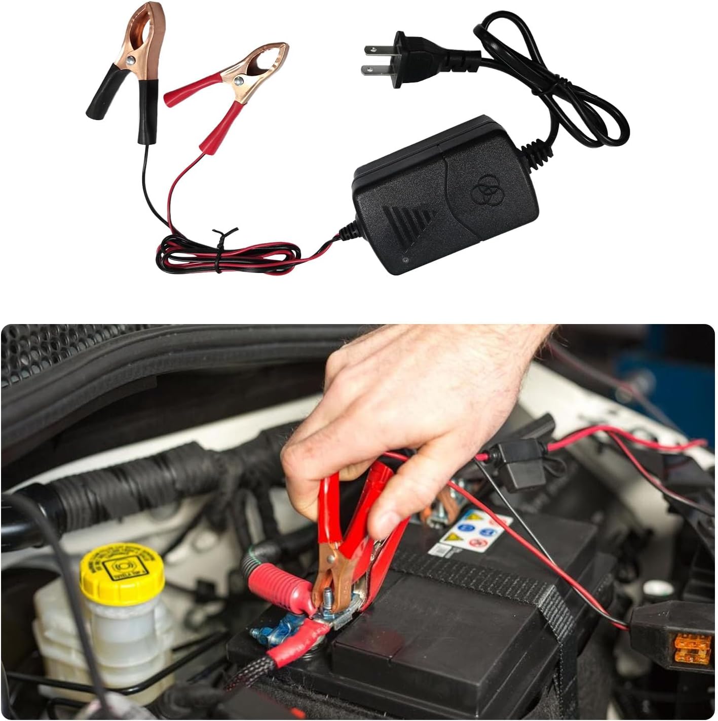 Car Battery Charger, 12V Multipurpose Lead Acid Automotive Charger with