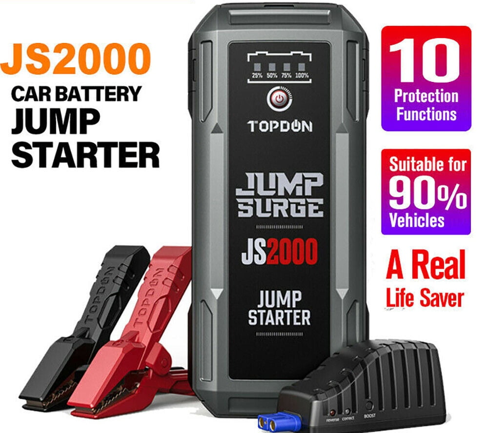 TOPDON JS2000 12V Car Jump Starter 2000A Battery Booster USB Charger Power  Bank – Fastlane Customs – Vehicle Parts & Accessories