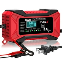Car Battery Charger, Smart Battery Trickle Charger 12V 6A Automotive Battery Maintainer Desulfator with Temp Compensation for Car Truck Motorcycle Lawn Mower Marine Lead Acid Batteries