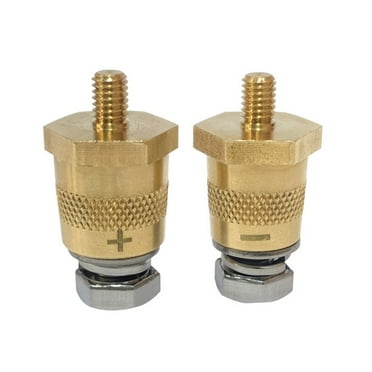 Car Battery Connector For M6 Thread Brass Battery Poles Adapter With 2 Screws