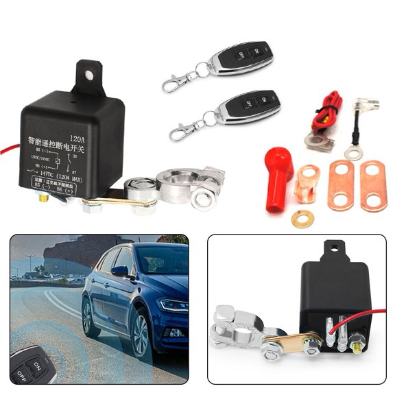 Car Battery Disconnect Switch 12V 200A Master Isolator Wireless Remote Control Extended Battery Life Heavy Duty Easy Install For Cars Trucks SUVs Marine