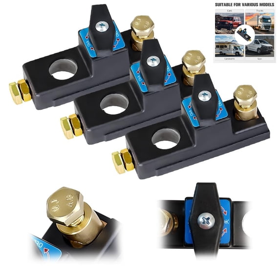 Car Battery Disconnect Switch, 2025 New Battery Kill Switch, Heavy Duty Battery Shut Off Switch, Quick Disconnect Battery Cut Off Universal Switch for Car, RV and Boat (3)