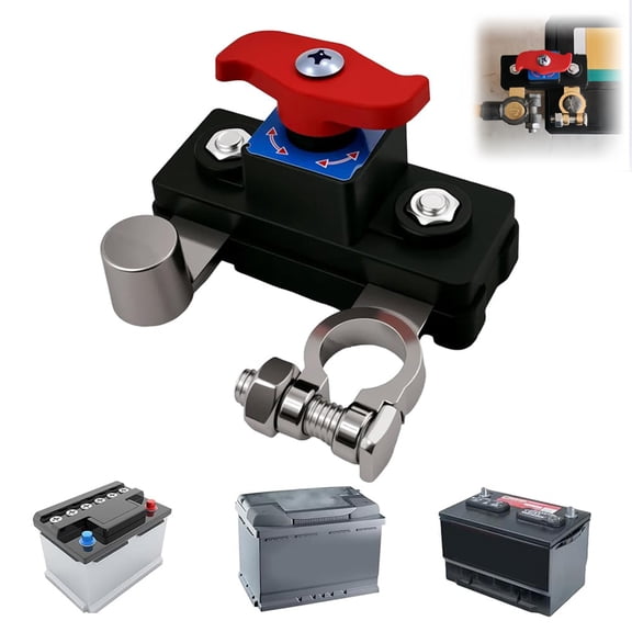 Car Battery Disconnect Switch – Battery Cut Off Switch Isolator for Auto Truck Marine Boat, Kill Switch Car Accessories