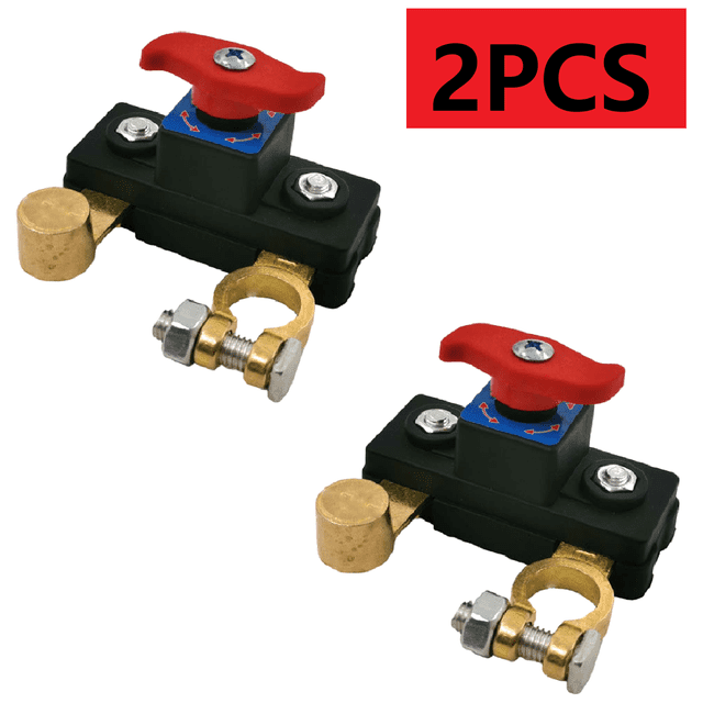 Car Battery Disconnect Switch Breaker Isolator for Vehicle Auto Truck RV Marine Electrical Safety Power Cut Off Protection Tool(2PCS)