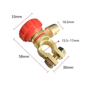 Car Battery Disconnect Switch Isolator Cut Off Switch 17Mm (Red) Fangkenuo