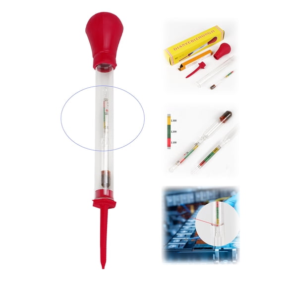Car Scanner Tool Battery Hydrometer Tester Set 1100‑1300 Hydrometer Kit Car Battery Electrolyte Testing Instrument Measurement System