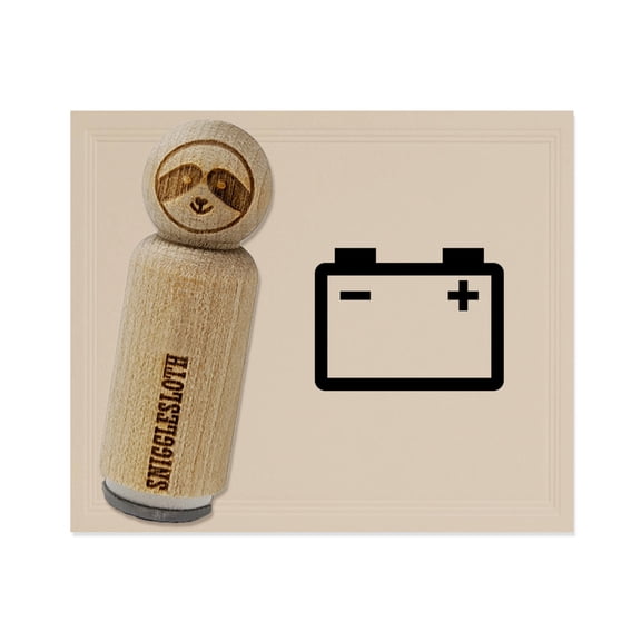 Car Battery Icon Rubber Stamp for Scrapbooking Crafting Stamping - Mini 1/2 Inch