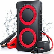 Car Battery Jump Starter 2000A Jump Box 12800mAh Portable Car Jump Starter Battery Pack 6.5L Gas/5.5L Diesel Car Jumper Starter with Extended Smart Jumper Cables, Fast Charge, Lights, Compact