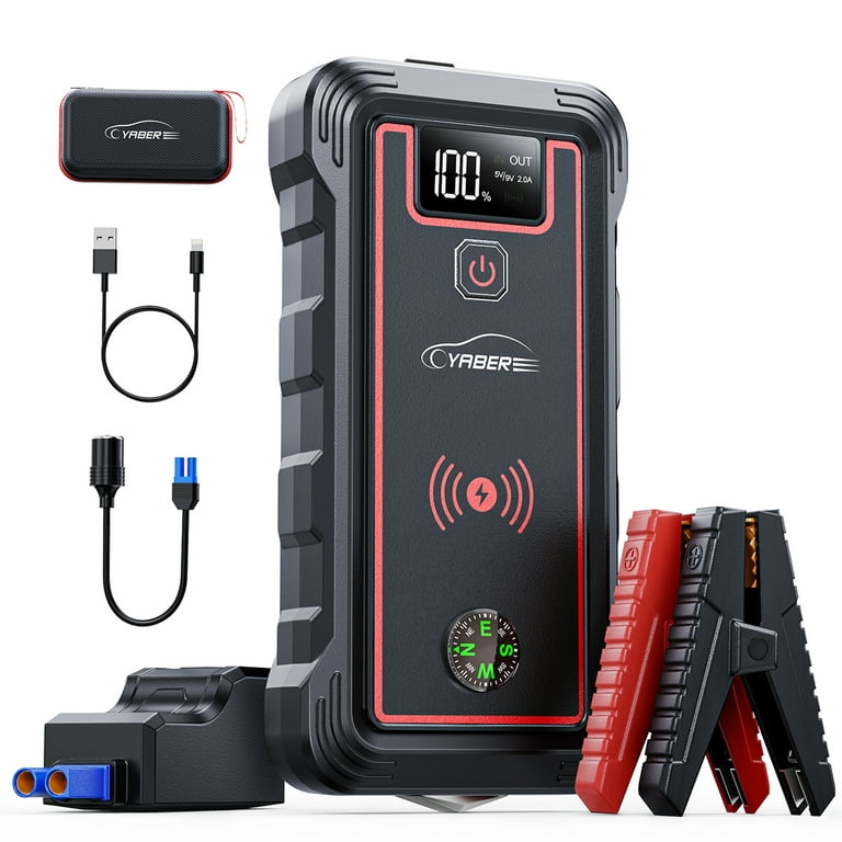  BUTURE 5000A Car Jump Starter (All Gas/10L Diesel) Smart  Portable Battery Pack, 12V Safe Jump Box with Extended Jumper Cables, Fast  Charge, 160W DC, Lights : Automotive