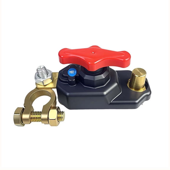 Car Battery Power Cut-Off Switch, 12V-24V Disconnect Breaker, High Conductivity Copper Terminal, Smart Power Management for Trucks and RVs, Battery Isolator