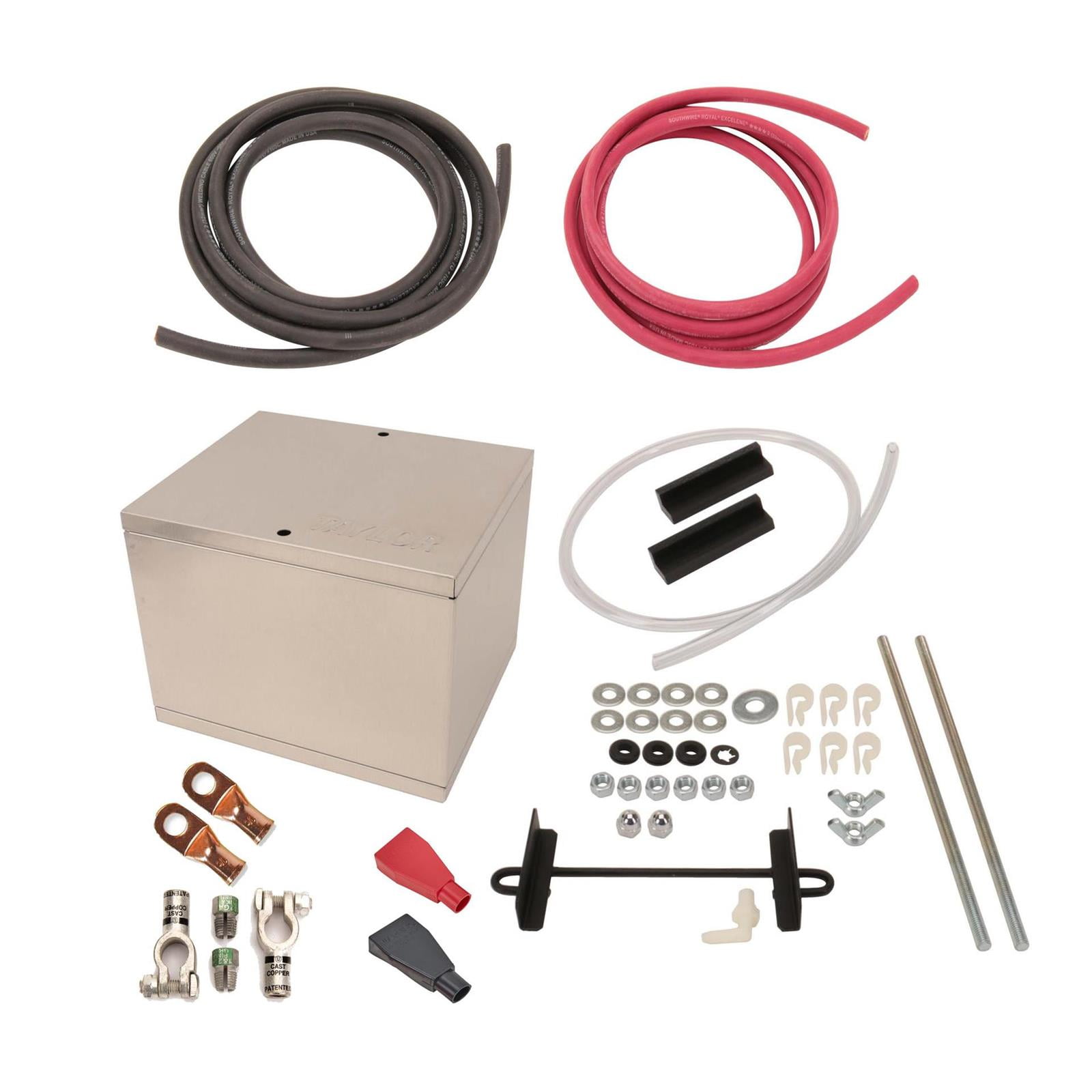 Car Battery Relocation Kit w/Taylor Aluminum Box
