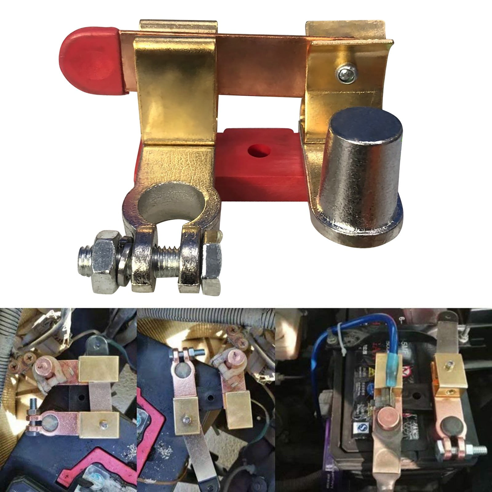 Car Battery Terminal Connectors with Voltmeter 12V / 24V Battery