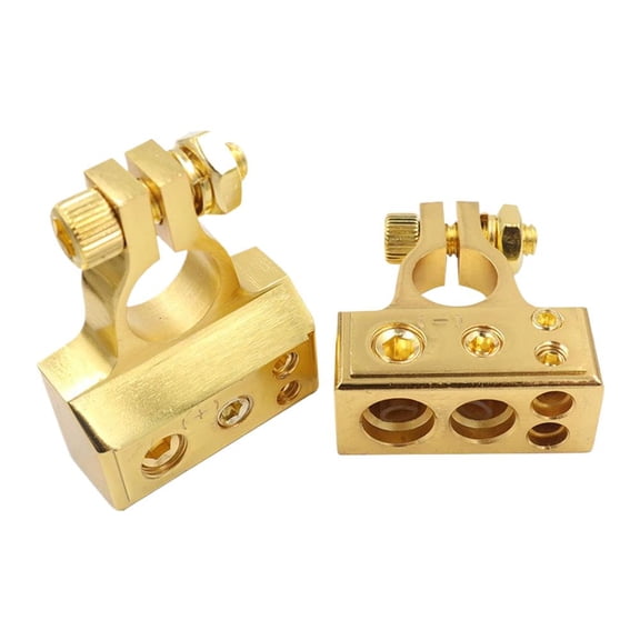 Car Battery Terminals Clamp Post 1/0 2 4 8 GA AWG Gauge Positive Negative