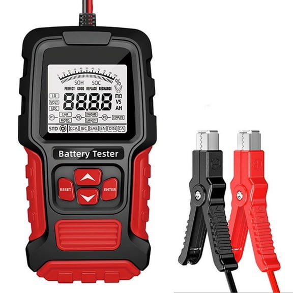 Car Battery Tester 12V 24V Battery System Detect Auto Battery Analyzer for Car Battery Charging Test Tool,1 * Car Battery Tester 1 * English manual,Red