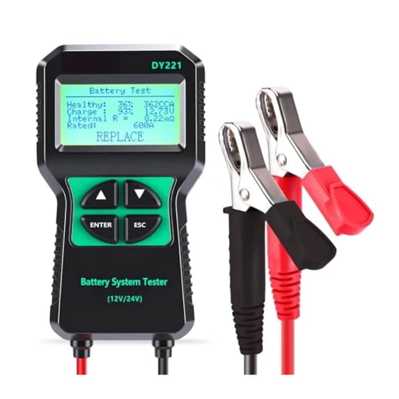 Car Battery Tester 12V 24V Digital Automotive Alternator Meter Diagnostic Tool With 1002000 CCA Load Capacity For Accurat ,Easy to Use