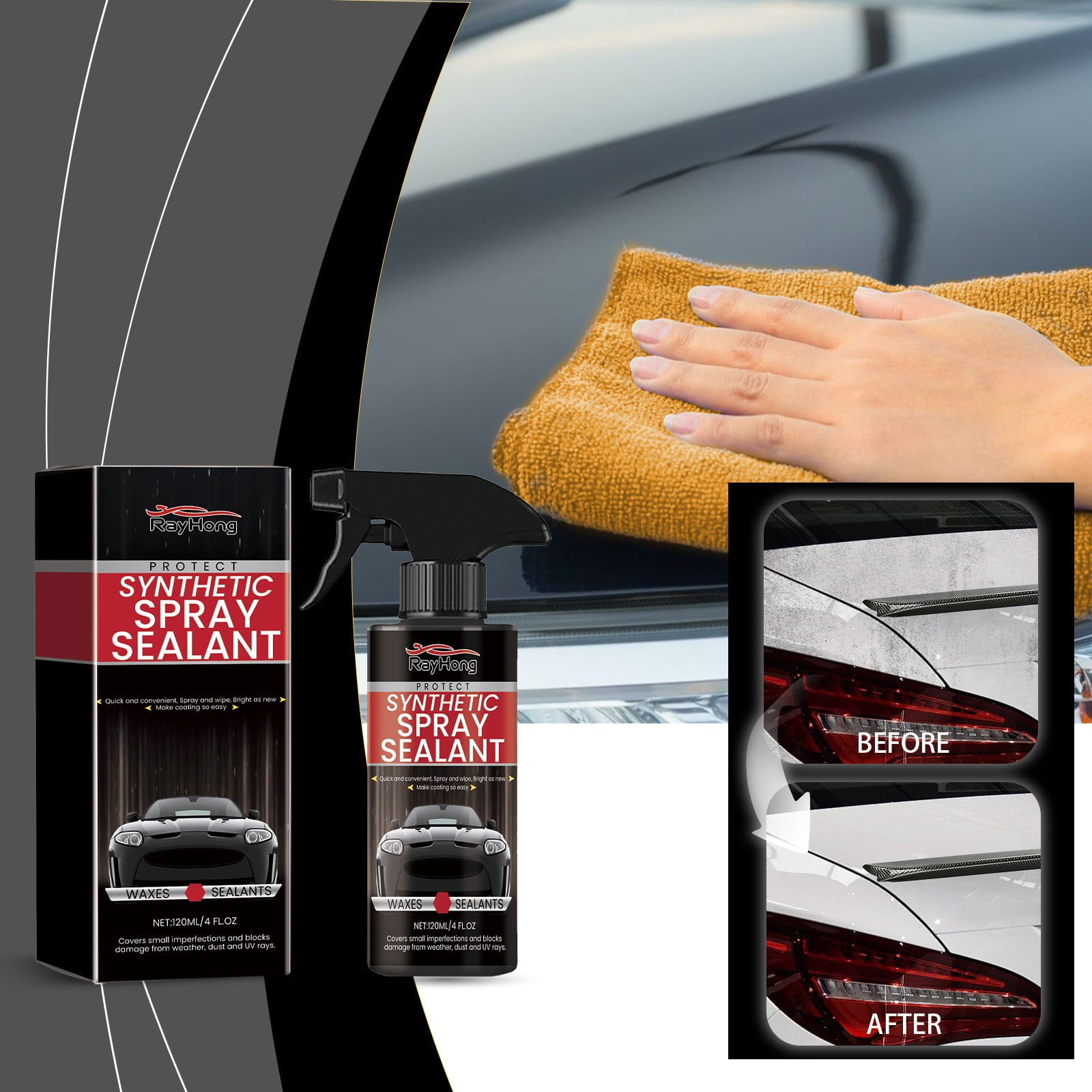 Car Beauty Coating Agent Liquid Car Paint Spray 120Ml Cleaning Supplies