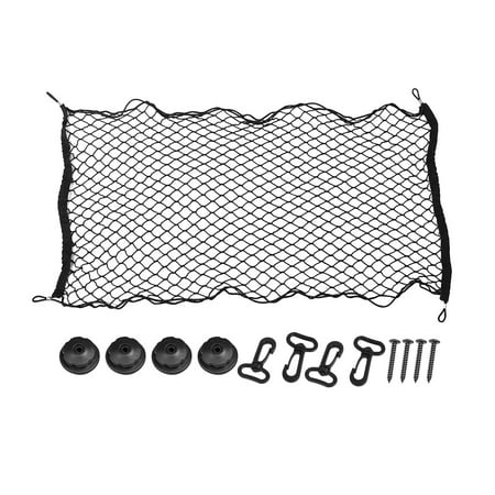 Car Black Rear Trunk Luggage Net Cargo Storage Organizer Mesh Holder 110 x 60cm