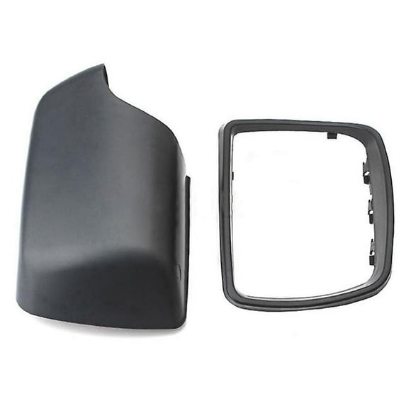 Car Black Rearview Mirror Cover Shell Side Mirror Caps With Frame Replacement For- E53 X5 2000-2006