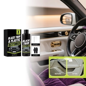 Car Black Trim Restorer, Automotive Plastic Rubber Conditioner For Faded Exterior Parts, Back To Black UV Protective Coating For Door Trims Window Seals Wheel Arches 100ml