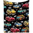 thumbnail image 1 of Car Blanket for Kids, Soft Warm Flannel Throw Blanket for Boys Teens, 50x60 Inch Racing Car Fleece Blanket for Sofa Couch, Sports Throws, Car Lovers Gifts Home Decor, 1 of 6