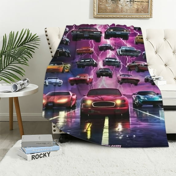 Car Blanket Lightweight Microfiber Throw Blanket Ultra Soft Warm Cozy for Sofa Couch Bedding All Season