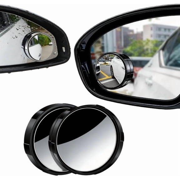Car Blind Spot Mirror - 360° Adjustable Wide Angle Blindspot Mirrors with Vacuum Suction Cup for Universal Vehicles