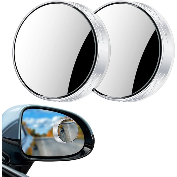 Car Blind Spot Mirrors, Convex, 2-Pack, with Suction Cup, 360° Rotatable