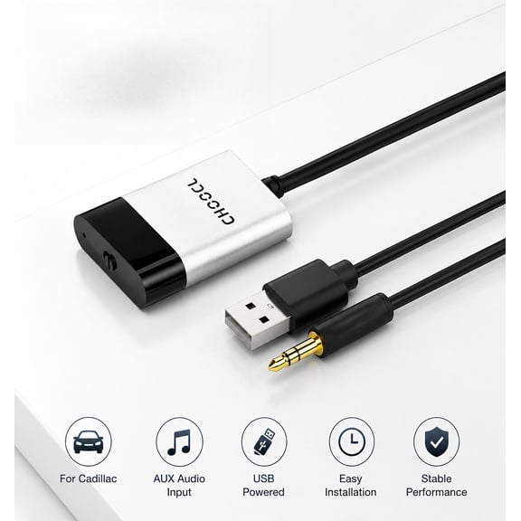 Car Bluetooth Adapter Compatible for 2008-2012 Cadillac CTS/CTSHigh-Resolution Audio Bluetooth Receiver iPod Music Sourse