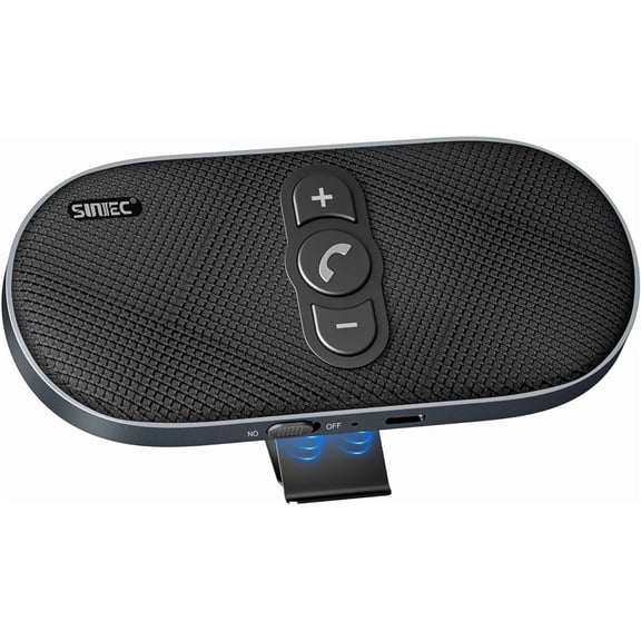 Car Bluetooth Speaker Hands-Free Speakerphone: 6W Bluetooth Car Speaker for Cell Phone - Wireless Hands Free Car Kit Support Siri Google Voice Assistant Motion Auto On Off with Visor Clip