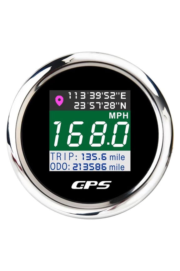 Car Boat 52mm 85mm Digital GPS Speedometer ODO With Longitude Latitude Altitude With Adjustable MPH Knots Km/h For RV Ship