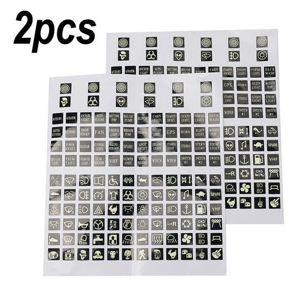 Car Boat Truck Marine Night Glow Rocker Switch Label Decal Circuit Panel Sticker