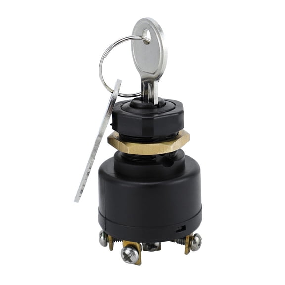Car Boats 12V 3 Position Ignition Boats Motorcycle Ignition Starter Switches 3 Position with 2 Key Lock Starter Switches
