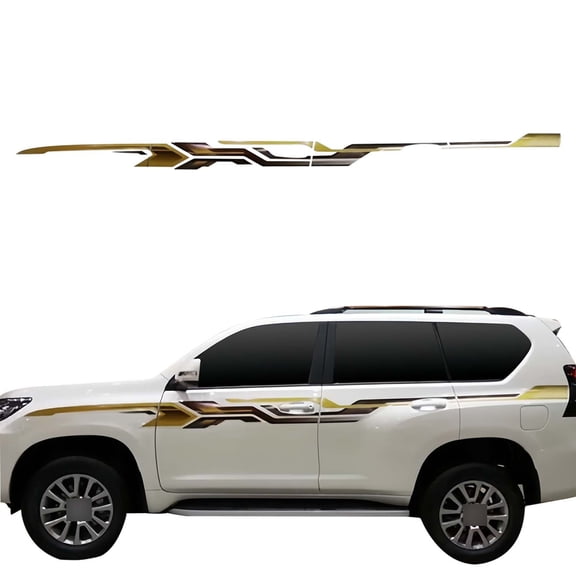 Car Body Decals, Car Stickers Fit For Land Cruiser Prado 2010-2021, SUV Body Side Sticker, Truck Decals And Graphics-Yellow-One Piece