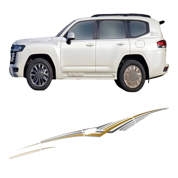 Car Body Decals For Land Cruiser 2010-2021, Car Decals And Graphics Fit For Prado 2010-2021, SUV Body Side Sticker-B-One Piece