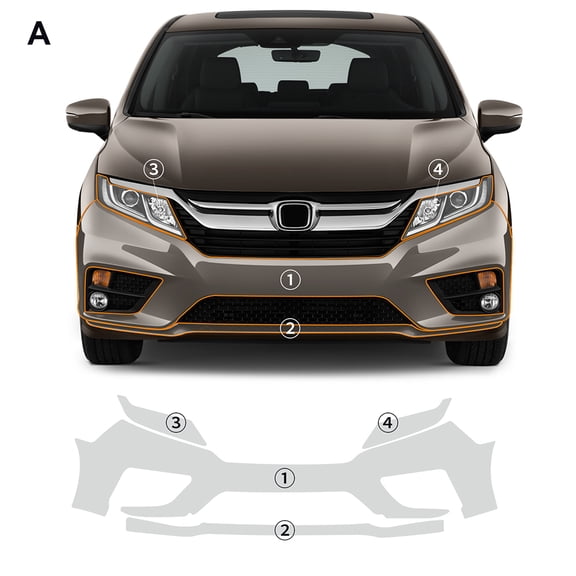 Car Body Exterior Original Pre Cut PPF Paint Protection Tpu Transparent Film for HONDA ODYSSEY 2018-2020 Anti-Scratch Sticker