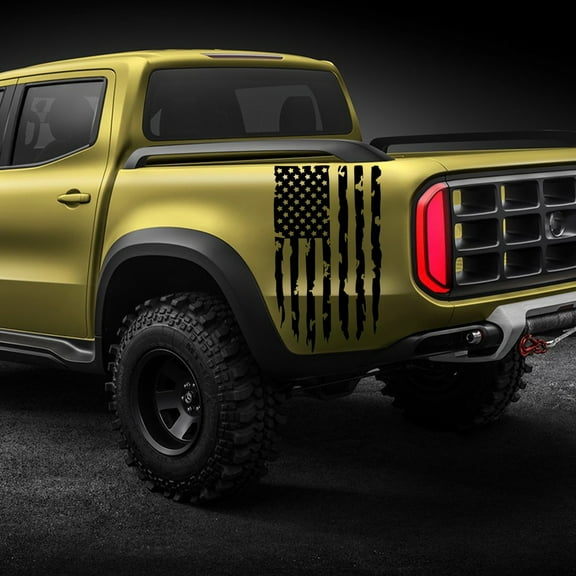 Car Body Sticker Flag Striation, Weatherproof Vinyl Decal with UV-Resistant Waterproof Adhesive for Exterior Decoration, Easy Apply for Cars, Trucks and SUVs