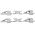 thumbnail image 1 of Car Body Universal Metal Decorative Emblem Badge Decal Sticker Silver Tone 2 Pcs, 1 of 3