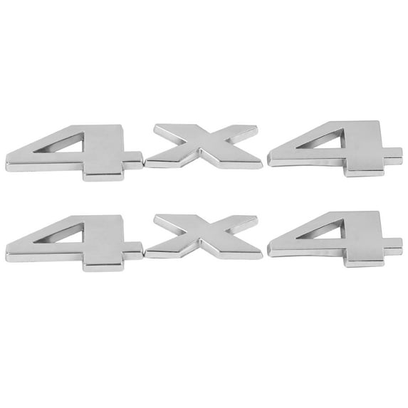 Car Body Universal Metal Decorative Emblem Badge Decal Sticker Silver Tone 2 Pcs
