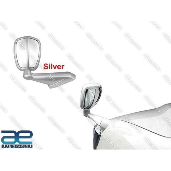 Car Bonnet Fender Side Mirror Wide Angle View LH Side Silver Universal Fit