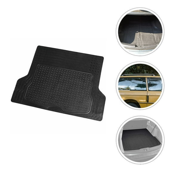 Supvox Car Cargo Mat PVC Car Boot Pad Cuttable Trunk Liner Weather Resistant Black