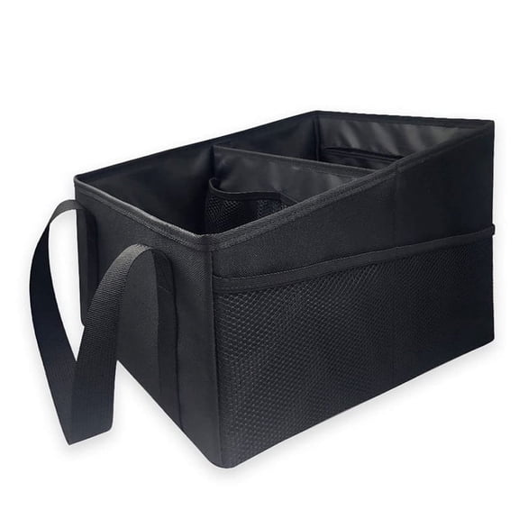 Car Boot Organiser Seat Front Storage Boxes Large Capacity Portable Compact Simple Black