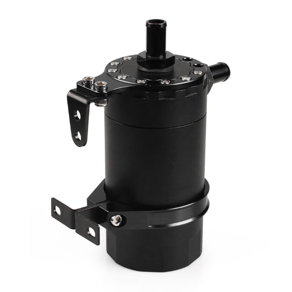 Car Breathable Oil Catch Can Kit Oil Catch Can Resevoir Tank Kit with with Filter Plate for Car Modification Black