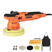 Car Buffer Polisher 6-Inch Dual Action Waxing Polisher 650W with 6 Variable Speeds 2000-6800RPM Random Orbital Polisher Kit for Car Detailing Polishing Waxing Furniture and Metal Surfaces