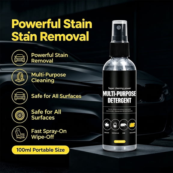 Car Tar Tree Sap Remover Spray, 100ml Multi Surface Auto Household Cleaner for Paint Glass Resin Bird Droppings