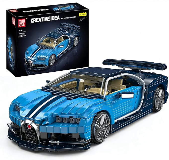 Car Building Sets, 1:12 Scale Sports Vehicle Model, 10111 Collectible Speed Champion Cars Building Kits, Build and Display Car Set