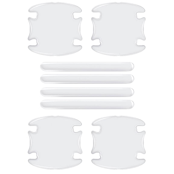 Hytrove Car Door Handle Protectors Transparent Anti Scratch Protective 8Pcs 5.89X0.55X0.12In