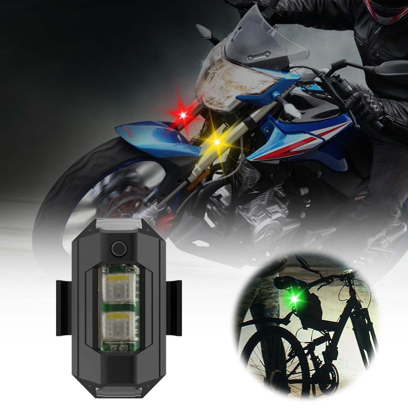 Car Bumper Glue Clear Universal LED Strobe Light For Cars Motorcycles